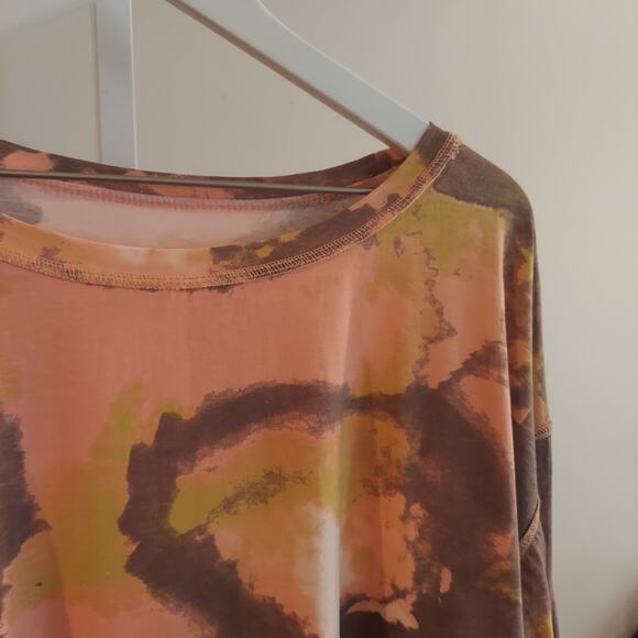 Seed to Style Size XL Tie Dye Organic Cotton Long Sleeve Casual Shirt Watercolor - Picture 2 of 9